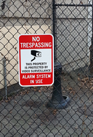 No Trespassing & Video Surveillance Signs (with Graphic)