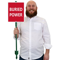 Buried power sign