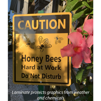 Bees at work sign