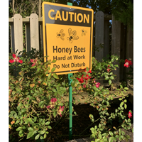 Caution bees sign