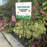 Custom outdoor pesticide information sign