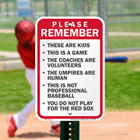 Please Remember Baseball Rules Signs
