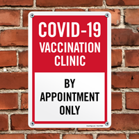 By Appointment Only Vaccination Center Sign