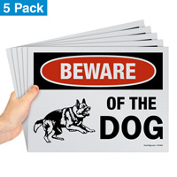 Beware of dog sign pack