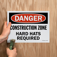 Hazard notice for construction site