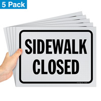 Sidewalk closed sign pack