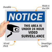 Notice Sign Pack for 24 Hour Surveillance