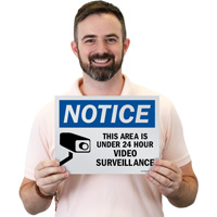 Pack of 24 Hour Surveillance Signs