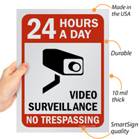 Video surveillance sign: 24 hours