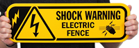 Warning - Electric Fence,Security Sign