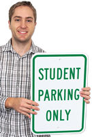 Reserved Parking Sign For Student Only