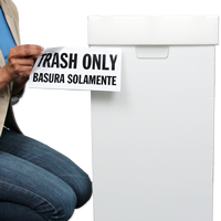 Bilingual Trash Only Basura Solamente Labels