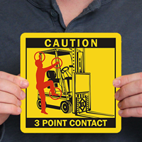 3 Point Contact Label - Forklift Seat