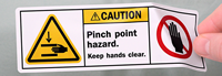 Pinch Point Hazard Label