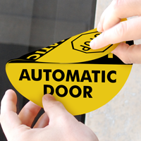 STOP Automatic Door Label