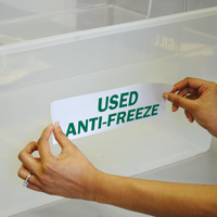 Recycled Anti-Freeze label