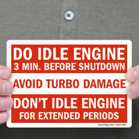 Warning: Idle engine before shutdown label