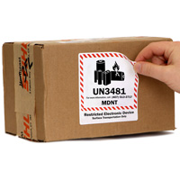 USPS Lithium Restriction Marking Label