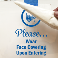 Please Wear Face Covering Decal