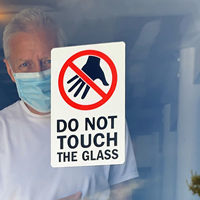 Do not touch the glass label helps you keep your glass surfaces clean, and not compromised