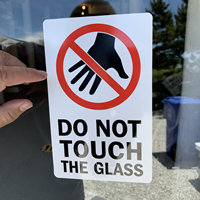 Do not touch the glass sticker