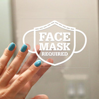 Face Mask & Distancing Window Decal