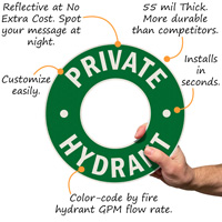 Private Fire Hydrant Identification Marker