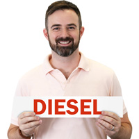 Diesel safety label