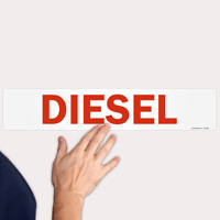 Fuel safety signage for diesel