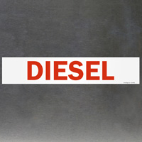 Diesel fuel handling safety sign
