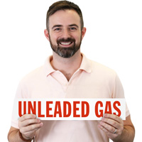 unleaded gas safety label