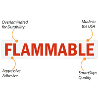 Warning: Flammable Material Label