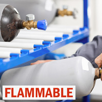Flammable hazard label