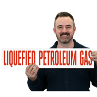 Liquefied petroleum gas safety label