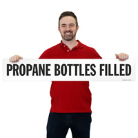 Propane bottle filled warning label