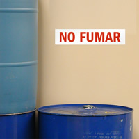 No Fumar No Smoking Label in Spanish