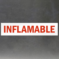 Inflamable Hazard Label in Spanish
