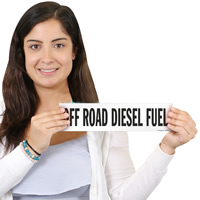 Off Road Diesel Fuel Safety Label