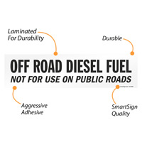 Off-Road Diesel Fuel Warning Label