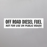 Off-Road Diesel Fueling Safety Label