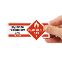 Flammable Gas Warning Label for LPG