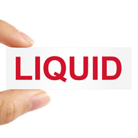 Liquid truck safety label