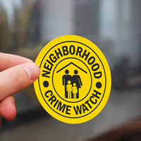 Neighborhood Crime Watch Labels (with Graphic)