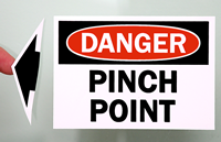 OSHA Danger - Pinch Point Label