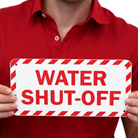 Emergency Water Shut-Off Label