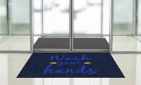 Wash your hands message Colorstar safety mat