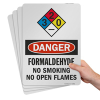 Formaldehyde NFPA warning sign