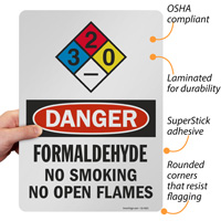 Hazardous material warning sign