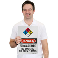 Formaldehyde safety label