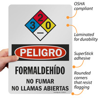 NFPA Sign for Formaldehyde
